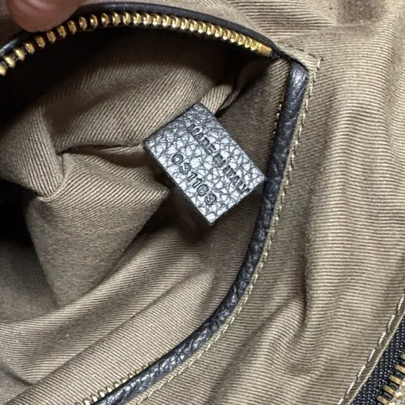 Chloe Marcie Black Leather Satchel with Gold Accents - Picture 12 of 12